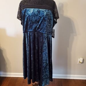 Sangria lined velour dress